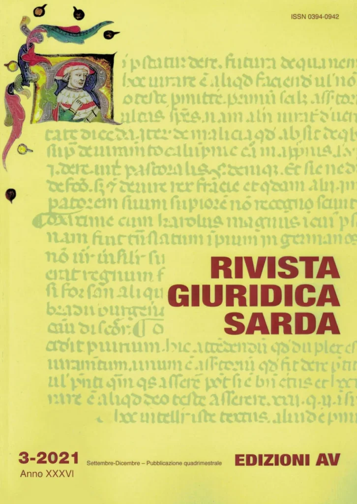 rivista giuridica sarda 3 2021