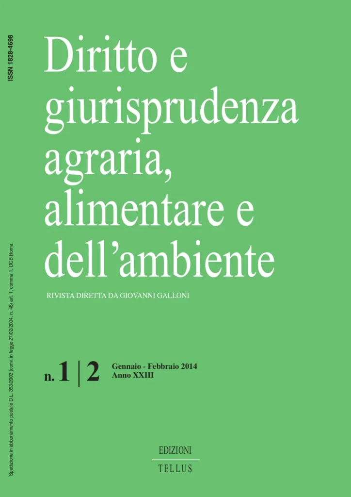 Il fascicolo aziendale: disciplina giuridica e aspetti operativi (parte prima) 1 Diritto giurispudenza agraria alimentare ambiente